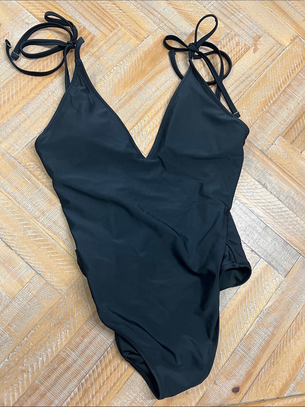 Aerie Classic Black One-Piece Swimsuit